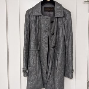 Vintage Louis Vuitton Gray quilted coat